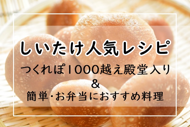 しいたけ人気レシピ15選 つくれぽ100 1000越 １位は殿堂入りのチーズ焼き 簡単 お弁当におすすめな料理も ぬくとい