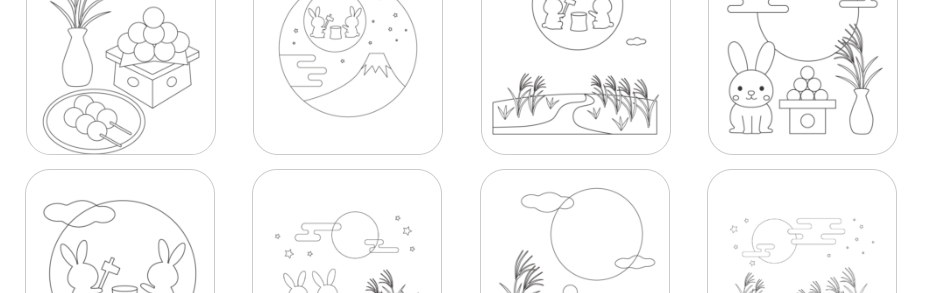 お月見の塗り絵 無料ダウンロードできるサイト集 15選 ぬくとい お月見の塗り絵 無料ダウンロードできるサイト集 15選 ぬくとい